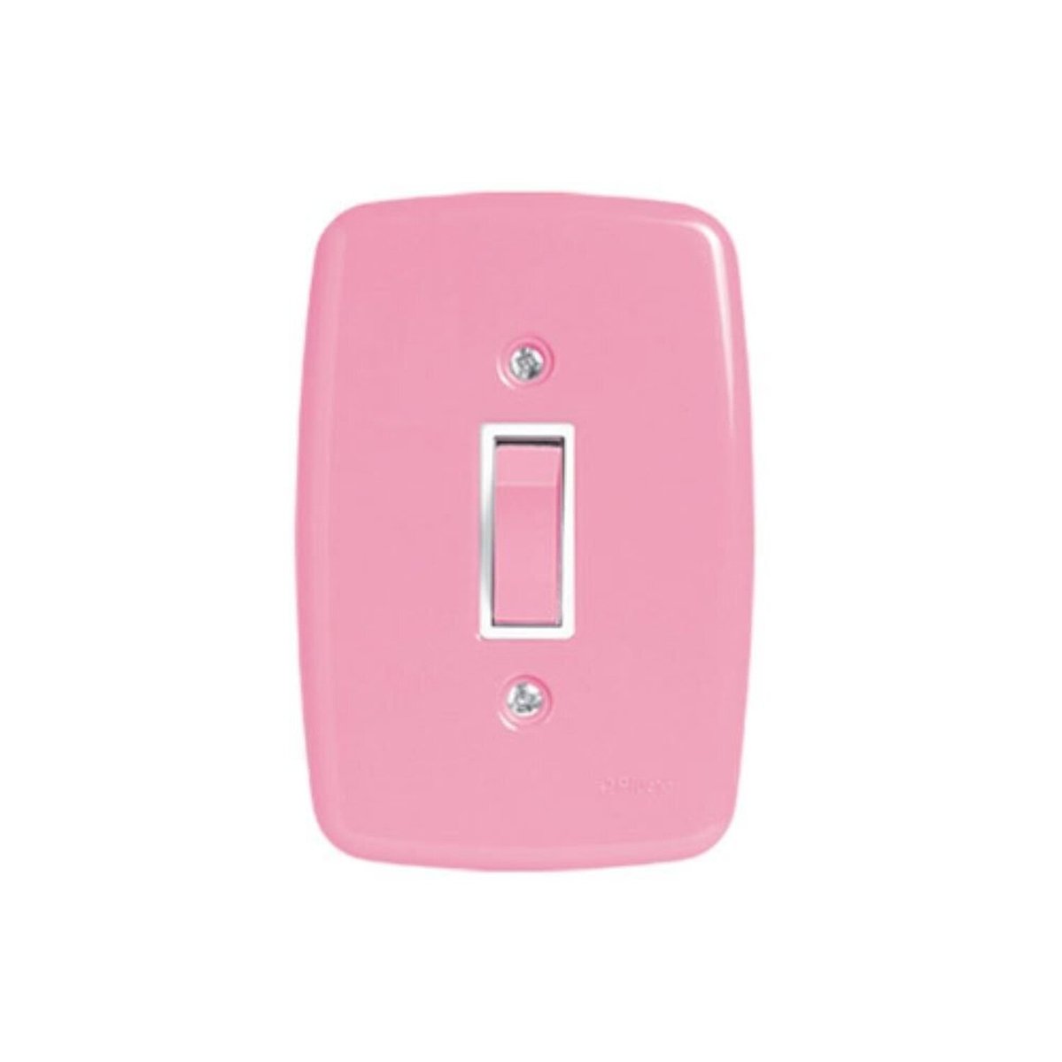 Interruptor De 1 Tecla Simples Com Placa 4x2 Rosa