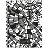 Caderno Univ 10 Matérias 160fls Back To Black Espiral Foroni