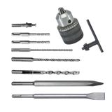 Kit 5 Brocas + Ponteira Talhadeira Mandril E Adaptador Lotus