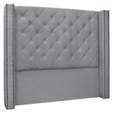 Cabeceira Casal Queen Cama Box 160cm Louise S06 Linho Cinza - Mpozenato
