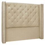 Cabeceira Casal Queen Cama Box 160cm Louise S06 Linho Dourado - Mpozenato