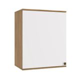 Armário Aéreo Celeste Kappesberg 100% Mdf 1 Porta Nogueira/branco 60cm