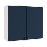 Armário Aéreo Celeste Kappesberg 100% Mdf 2 Portas Branco/azul 80cm