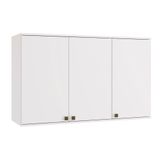 Armário Aéreo Celeste Kappesberg 100% Mdf 3 Portas Branco 120cm