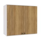 Armário Aéreo Celeste Kappesberg 100% Mdf 2 Portas Branco/nogueira 80cm