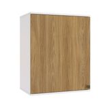 Armário Aéreo Celeste Kappesberg 100% Mdf 1 Porta Branco/nogueira 60cm