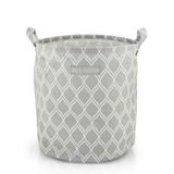 Cesto Para Roupa Suja- Brinquedos Tecido (m) - Linha Loft Cinza Claro