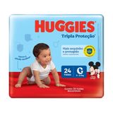 Fralda Descartável Huggies Tripla Proteção Jumbo Tamanho G - 9 Pacotes com 24 Fraldas - Total 216 Tiras