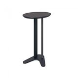 Mesa De Canto Oval Auxiliar Para Sofá 60 Cm Preto Dalla Costa