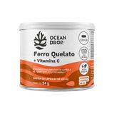 Suplemento Alimentar Ferro Quelato + Vitamina C 60 Cápsulas 400mg 100% Vegano Ocen Drop