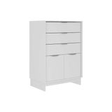 Cômoda De Quarto 1112 C/ 2 Portas E 3 Gavetas Branco - Carraro