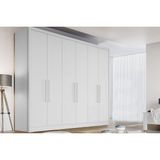 Guarda Roupa Casal 6 Portas E 8 Gavetas New Vértice/messina Branco - Novo Horizonte