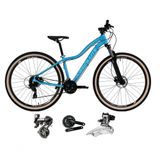 Bicicleta Aro 29 Absolute Hera Feminina Shimano Altus 24v Freio Disco Hidráulico Garfo Trava Pneus Bege - Azul Tam.15