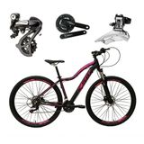 Bicicleta Aro 29 Ksw Mwza Feminina Shimano Altus 24v Freios Hidráulicos Garfo Com Trava - Preto/rosa Tam.15