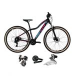 Bicicleta Aro 29 Absolute Hera Feminina Shimano Altus 24v Freio Disco Hidráulico Garfo Trava Pneus Bege - Preto Tam.17