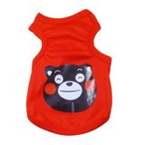 Roupa Para Pet Pequeno Porte Regata Urso Vermelho P N.04