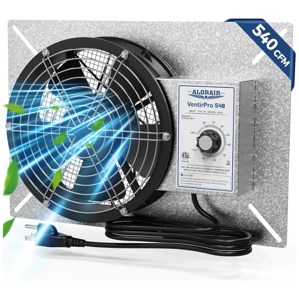 Ventilador De Parede De Grau Ip55 Com Termostato E Umidistato Para Ambientes Amplos, 115v, Alorair