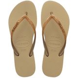 Havaianas Slim Glitter Ii/dourado Claro Metálico