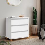 Mesa De Cabeceira Grande Mini Cômoda Ej Branco