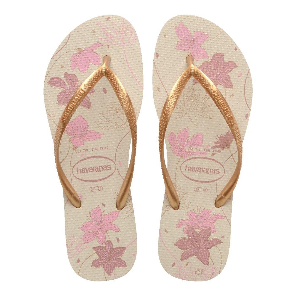 Havaianas Slim Organic Bege/dourado