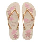 Havaianas Slim Organic Bege/dourado