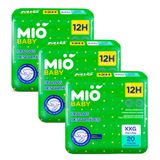 Kit 3 Fralda Descartável Mió Baby Tamanho Xg Com 24 Fraldas Cada
