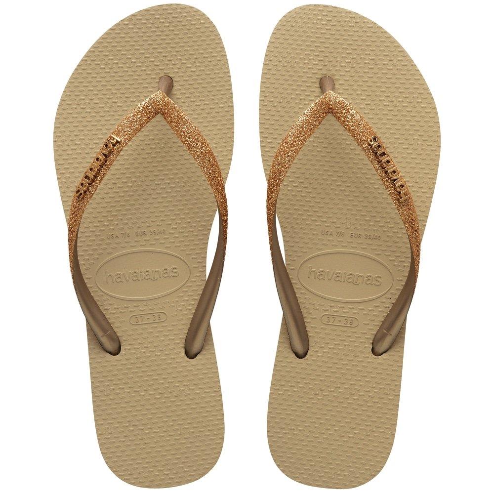 Havaianas Slim Glitter Ii/dourado Claro Metálico