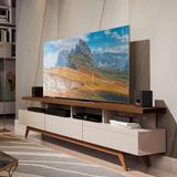 Rack Vivare 180cm Wood Off White/nature - Germai Móveis Off White/nature