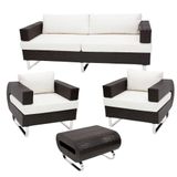 Conjunto De Sofá Completo Modelo Begônia Preto
