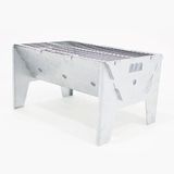 Churrasqueira Galvanizada Desmontável Cinza