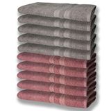 10 Toalhas Super Felpudas Grande E Grossa 80x150 5 Rosê 5 Cinza