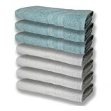 7 Toalhas Felpudas E Grossa 80x150 4 Branco 3 Verde