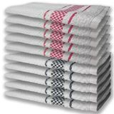 10 Panos De Prato Atoalhado Felpudo Premium 5 Rosa 5 Preto