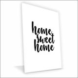 Quadro Home Sweet Home Canvas Com Vidro Tamanho/moldura 70x50 Caixa Cor Branca