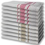 10 Panos De Prato Atoalhado Felpudo Premium 5 Rosa 5 Marrom