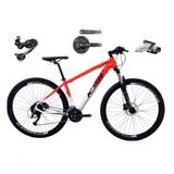 Bicicleta Aro 29 Ksw Xlt Câmbio Traseiro Shimano Deore E Altus 27v Freio Hidráulico Garfo Trava - Laranja/branco Tam.19