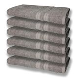 6 Toalhas Grande Super Felpudas E Grossa Algodão 80x150 Itália Soft Beka - Cinza