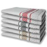 6 Panos De Prato Atoalhado Felpudo Premium Preto+marrom+vermelho
