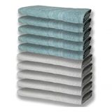 10 Toalhas Super Felpudas Grande E Grossa 5 Branco 5 Verde