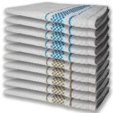 10 Panos De Prato Atoalhado Felpudo Premium 5 Azul 5 Marrom