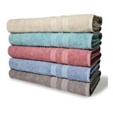 6 Toalhas Banho 430g/m Grossa 80x150cm Lisboa Sortido