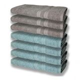 7 Toalhas Felpudas E Grossa 80x150 4 Verde 3 Cinza