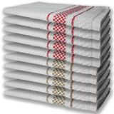 10 Panos De Prato Atoalhado Felpudo Premium 5 Vermelho 5 Marrom