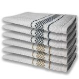 6 Panos De Prato Atoalhado Felpudo Premium Preto+marrom