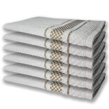 6 Panos De Prato Atoalhado Felpudo 370g/m Premium Marrom