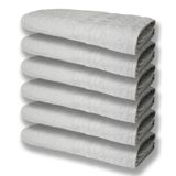 6 Toalhas Grande Super Felpudas E Grossa Algodão 80x150 Itália Soft Beka - Branco