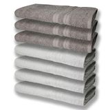 7 Toalhas Grande Super Felpudas E Grossa 80x150 4 Branco 3 Cinza