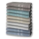 10 Toalhas Felpudas E Grossa 80x150 2 Az 2 Br 2 Bg 2 Vd 2 Cz