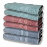 6 Toalhas Grande Super Felpudas E Grossa 80x150 Az+re+vd