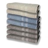 7 Toalhas Felpudas E Grossa 80x150 3 Cinza 2 Azul 2 Bege
